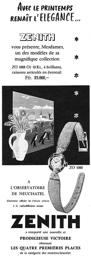 Publicité Zenith 1955