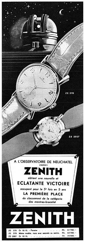 Publicité Zenith 1955