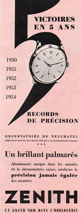 Publicité Zenith 1955