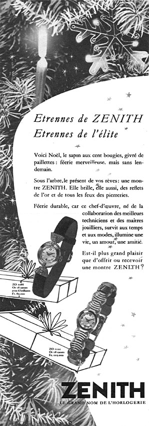 Publicité Zenith 1956