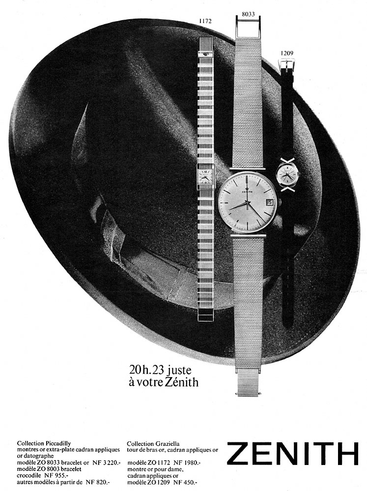 Publicité Zenith 1960