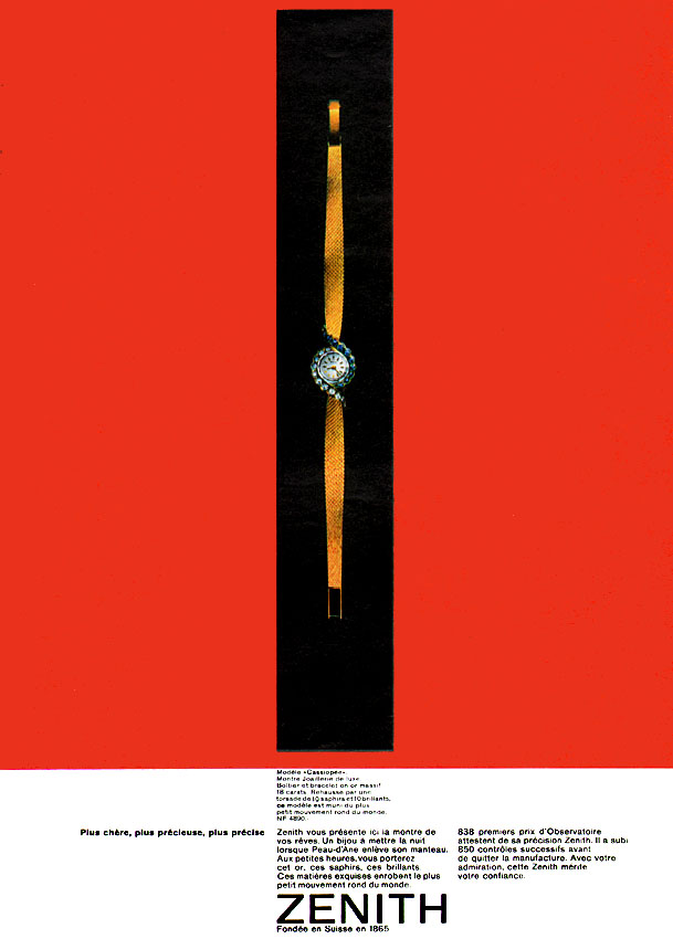 Publicité Zenith 1961