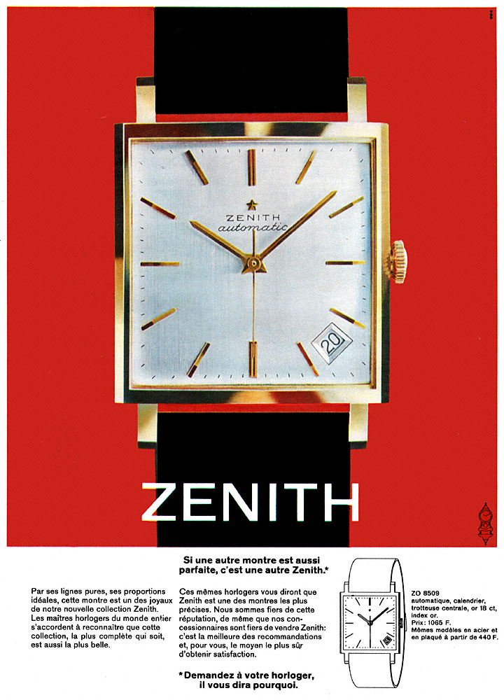 Publicit� Zenith 1964