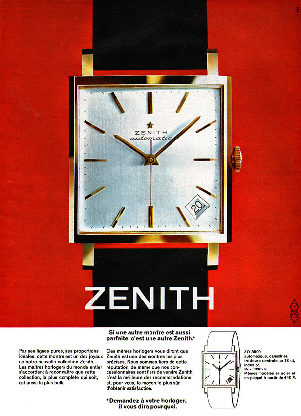 Publicité Zenith 1964