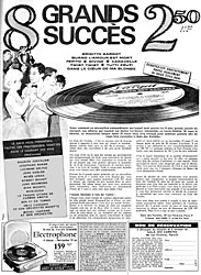 Publicit Clubs Disques 1962