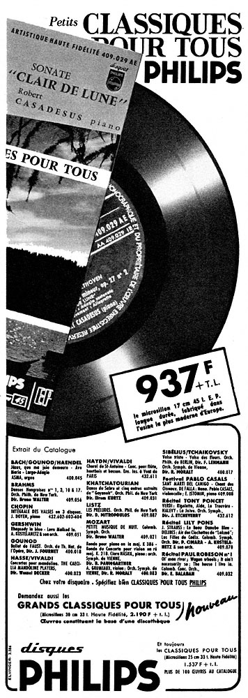 Publicité Philips 1958