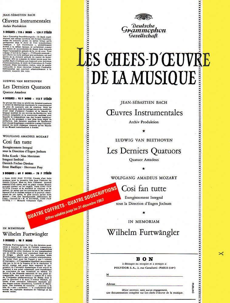 Publicit� Divers 1963