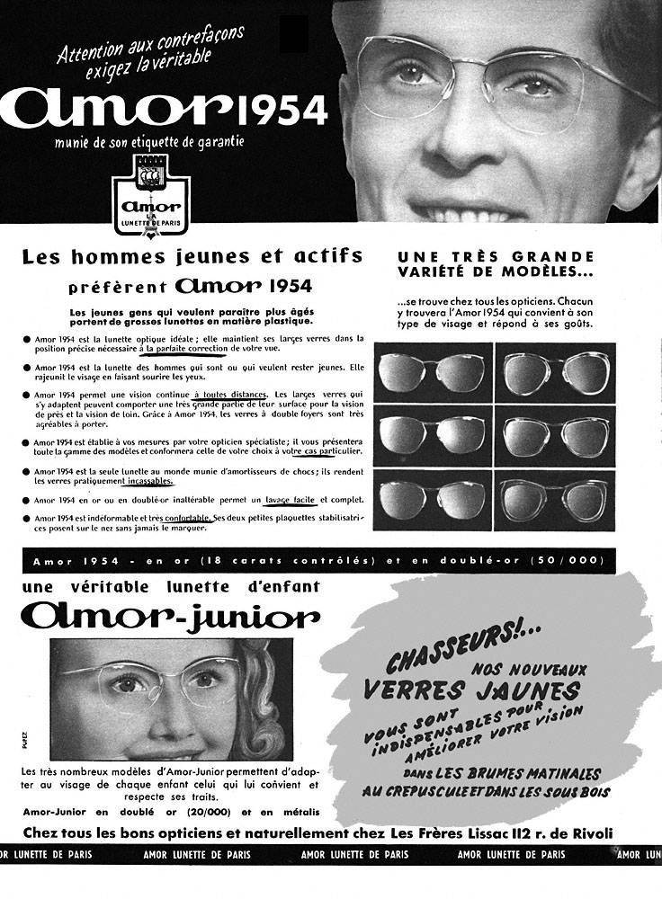 Publicité Amor 1953