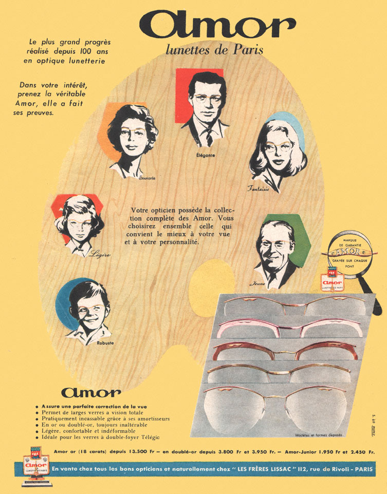 Publicité Amor 1954