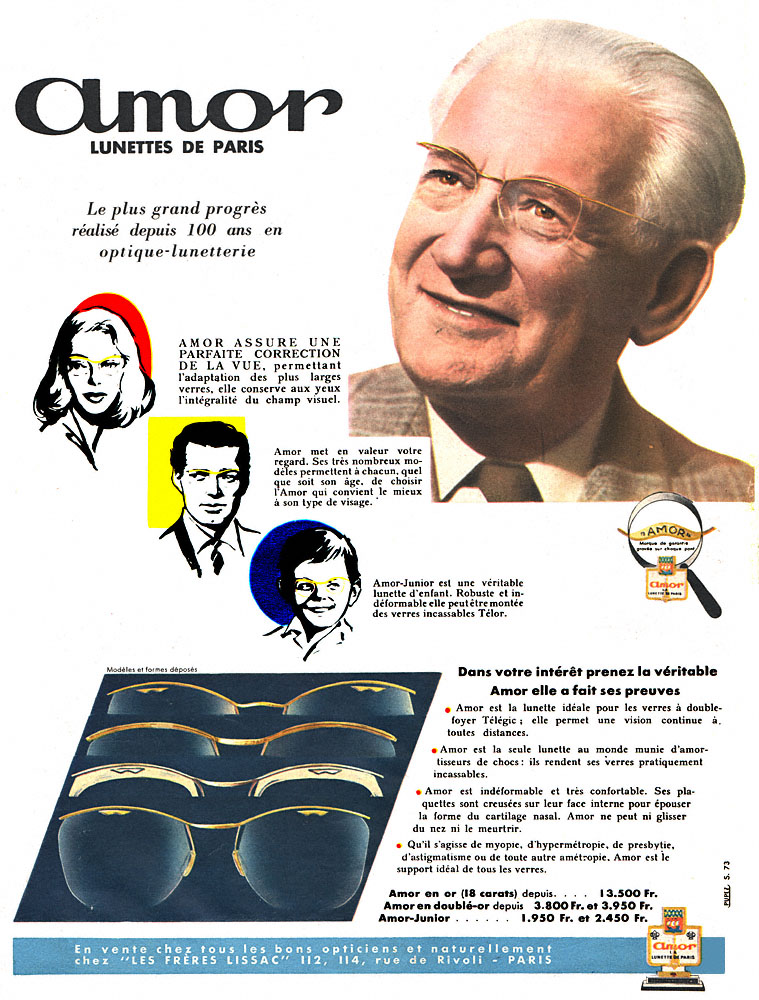 Publicité Amor 1954