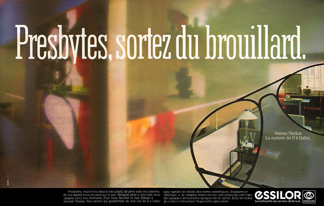 Publicité Essilor 1983