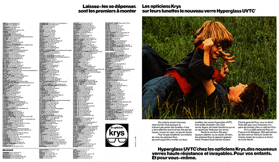 Publicité Krys 1974