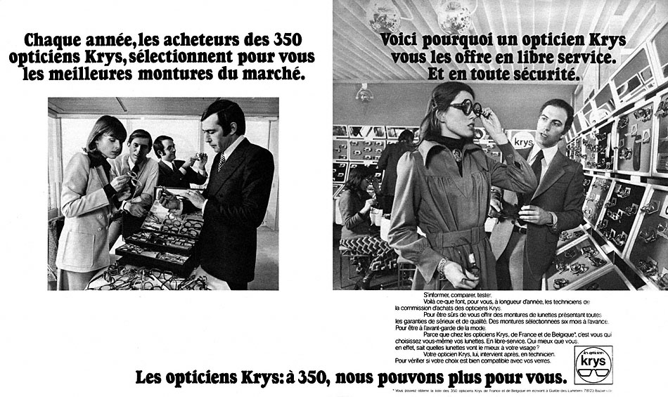 Publicité Krys 1975