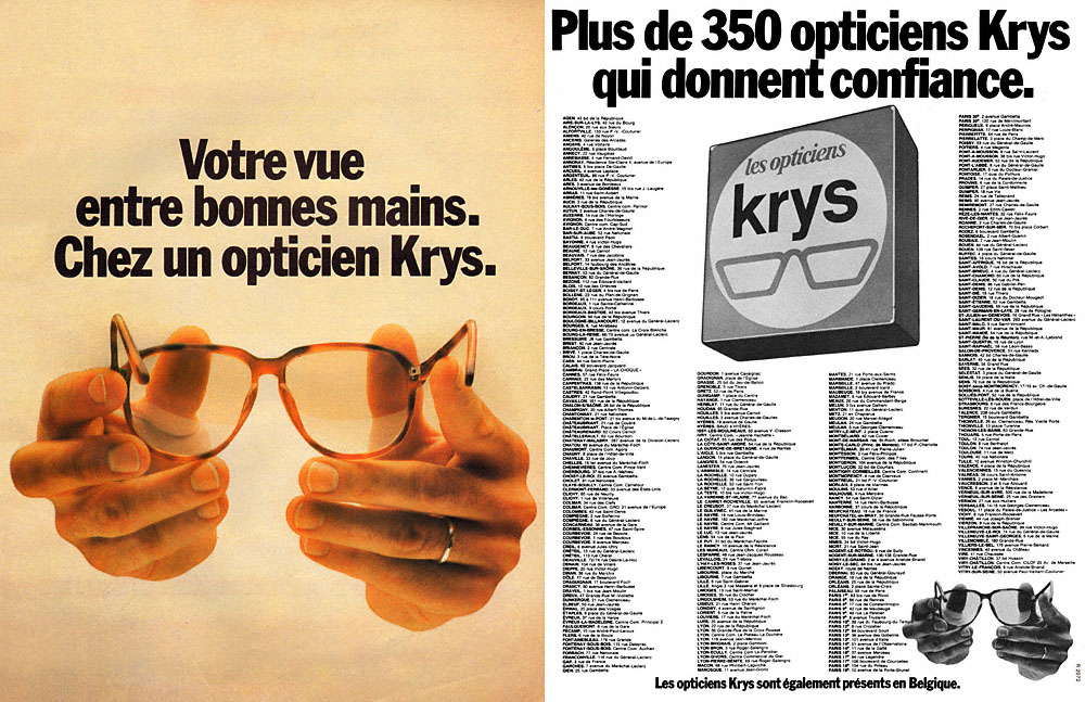 Publicité Krys 1978