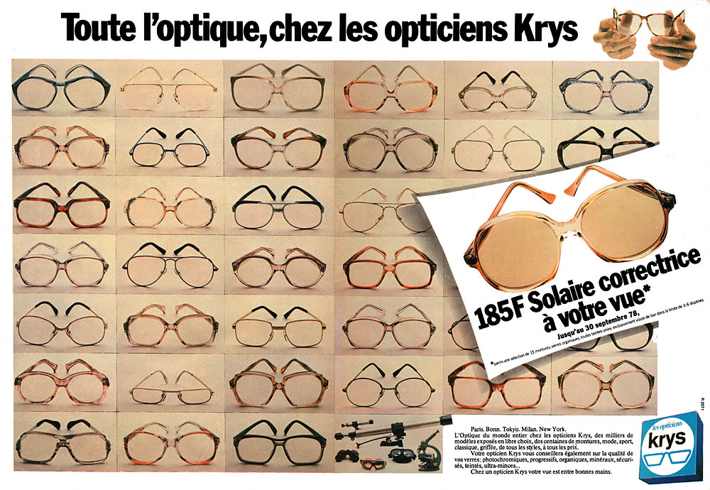 Publicité Krys 1978