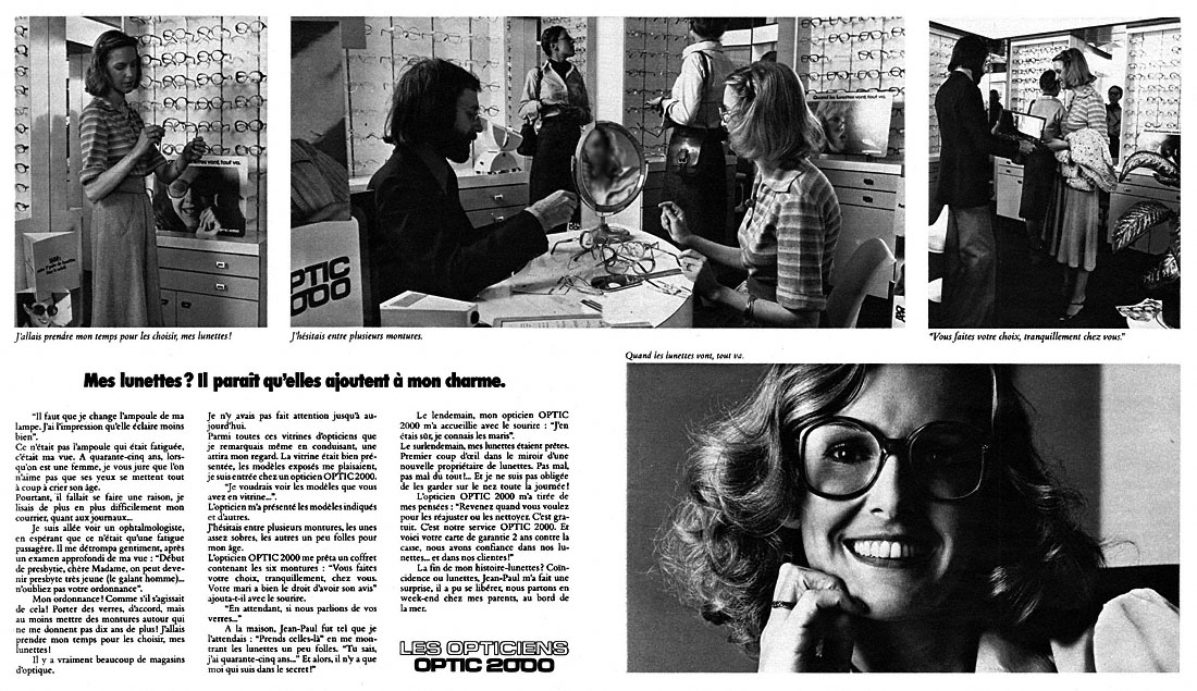 Publicité Optic 2000 1976