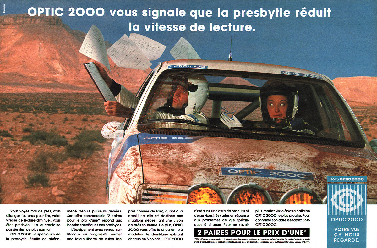 Publicité Optic 2000 1992