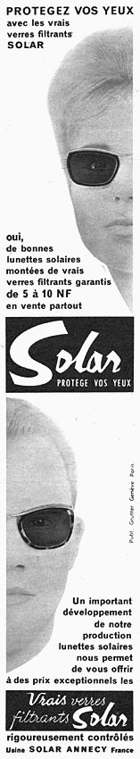 Publicité Solar 1960