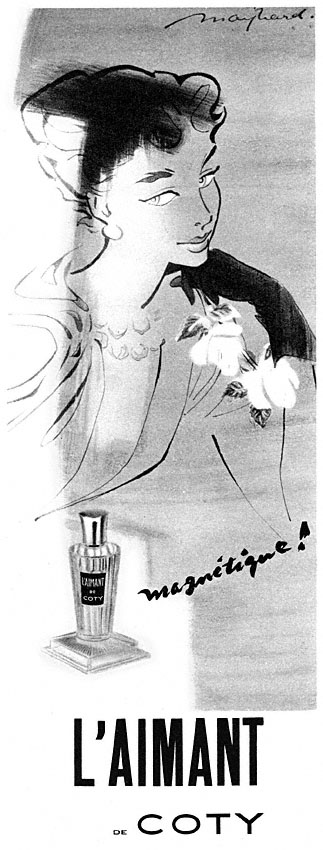 Publicité Coty 1957