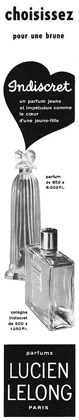 Publicité Lucien Lelong 1956