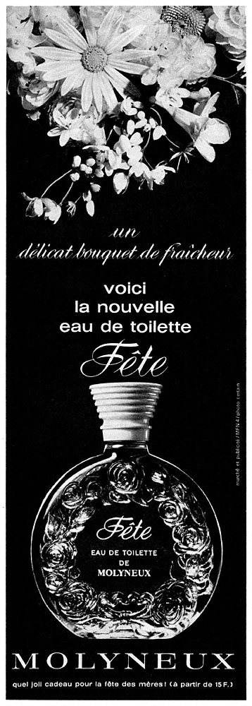 Publicité Molyneux 1964