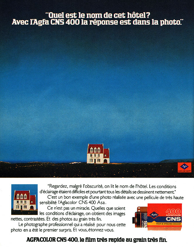 Publicité Agfa 1980