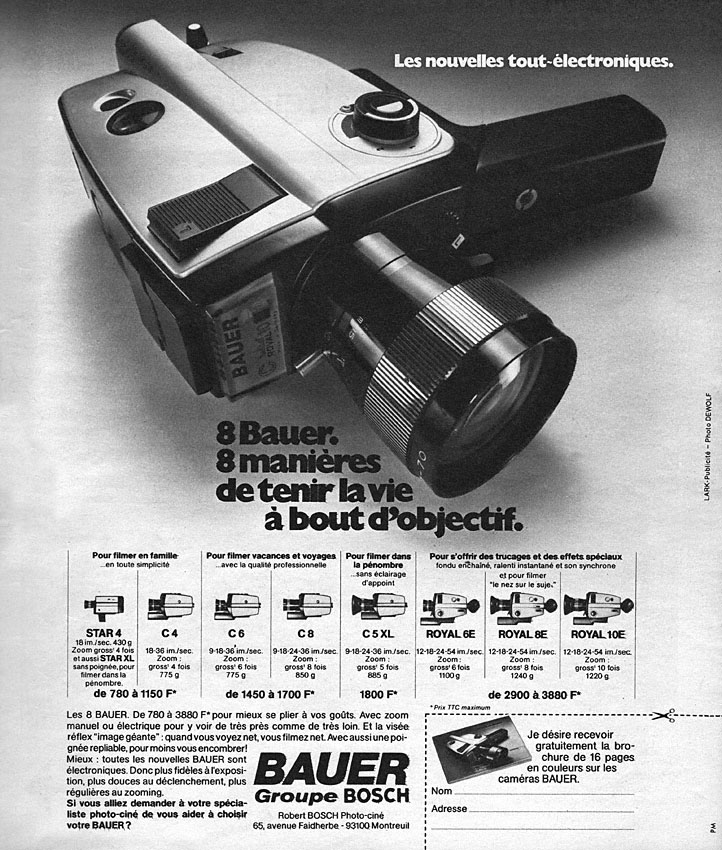 Publicité Bauer 1974