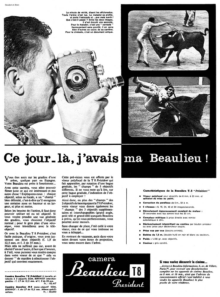 Publicité Beaulieu 1958