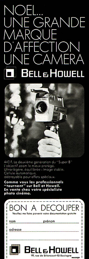 Publicité Bell & Howell 1968