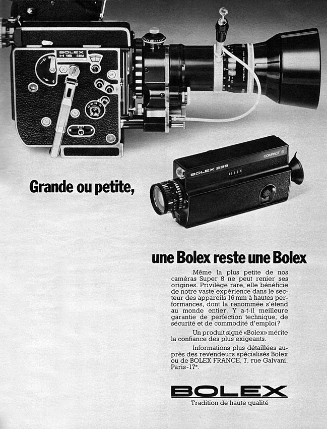 Publicité Bolex 1972