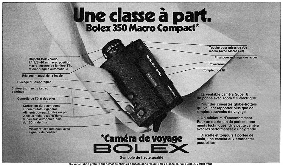 Publicité Bolex 1975