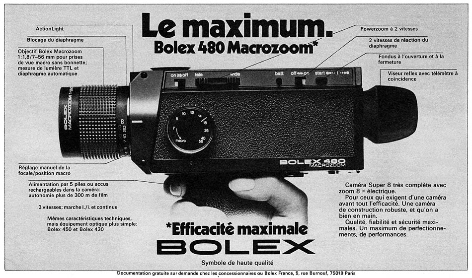 Publicité Bolex 1975