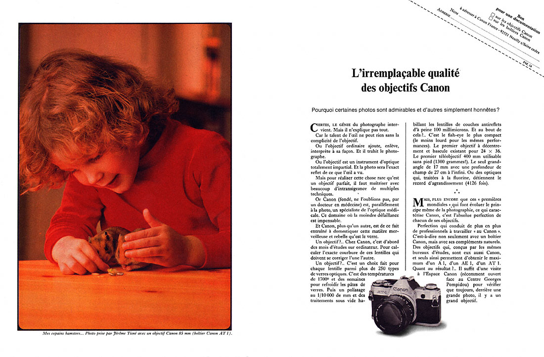 Publicité Canon 1979