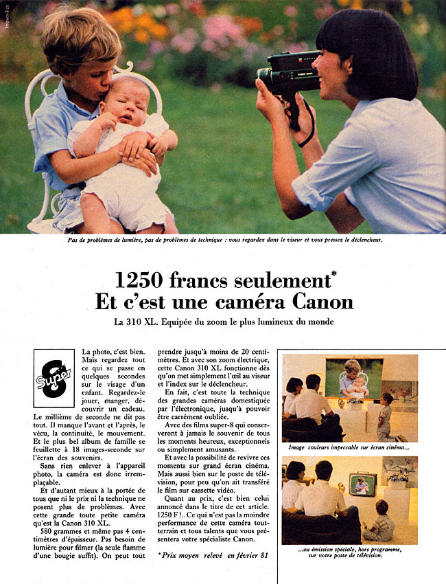 Publicité Canon 1981