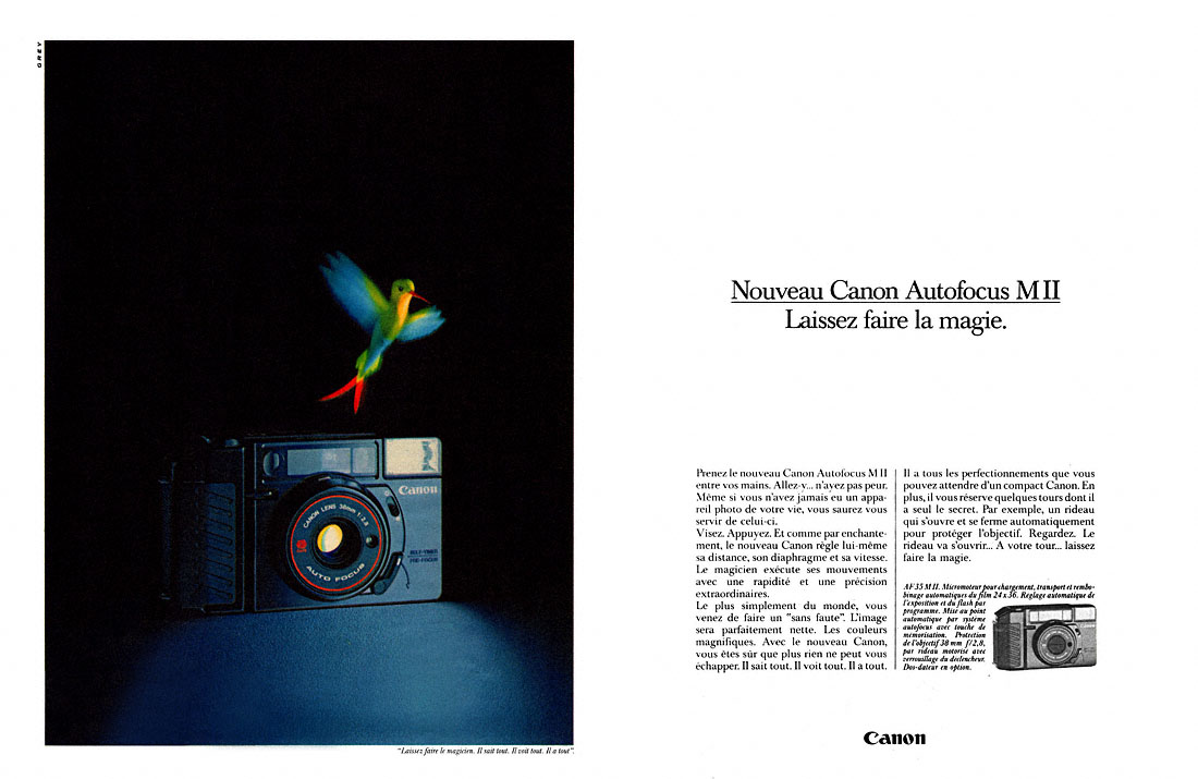 Publicité Canon 1983