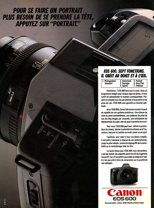 Publicité Canon 1989