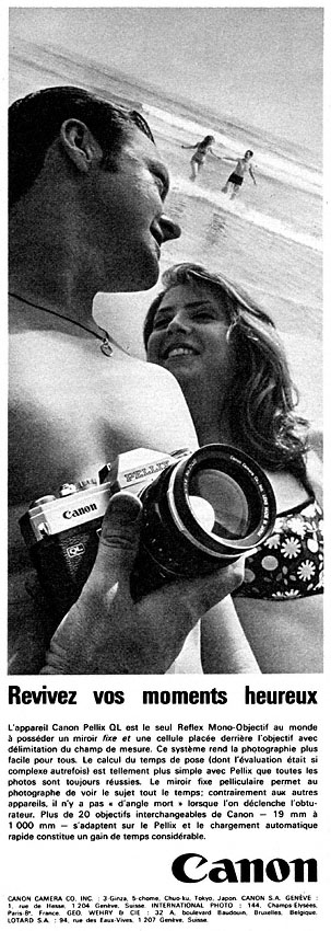 Publicité Canon 1967