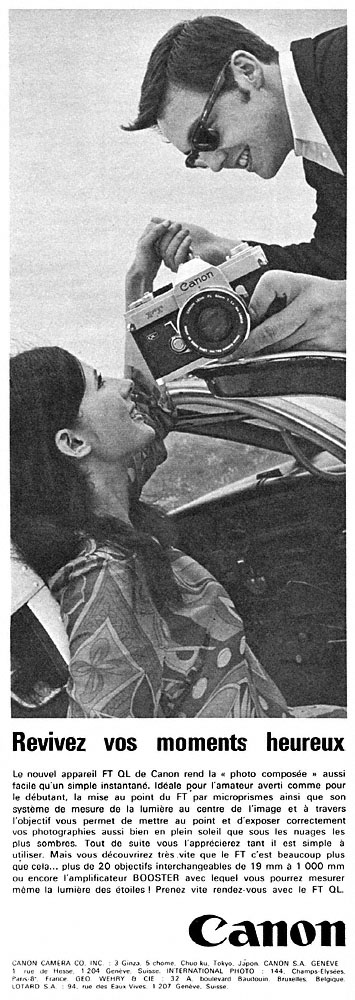 Publicit� Canon 1967