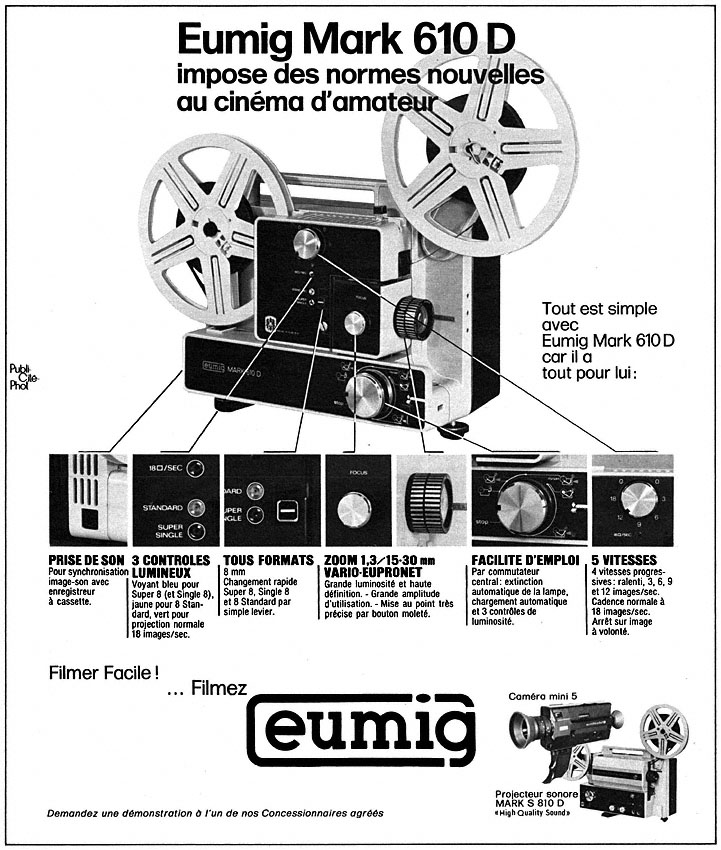 Publicité Eumig 1975