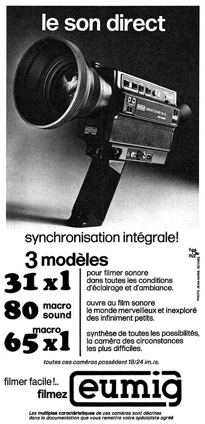 Publicité Eumig 1977