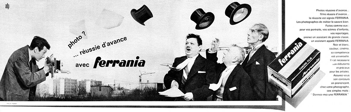 Publicité Ferrania 1963
