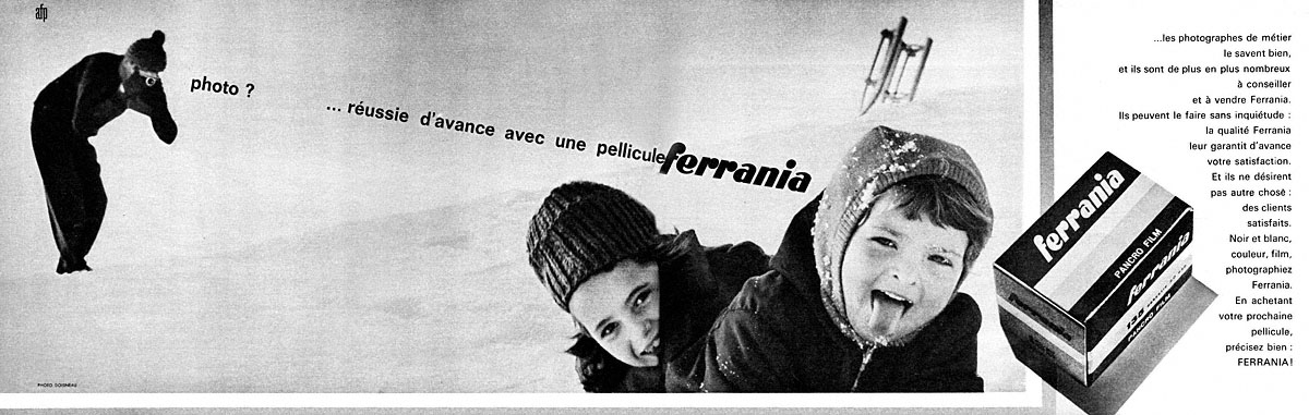 Publicité Ferrania 1963
