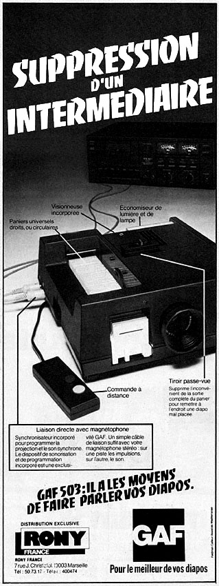 Publicité Gaf 1979