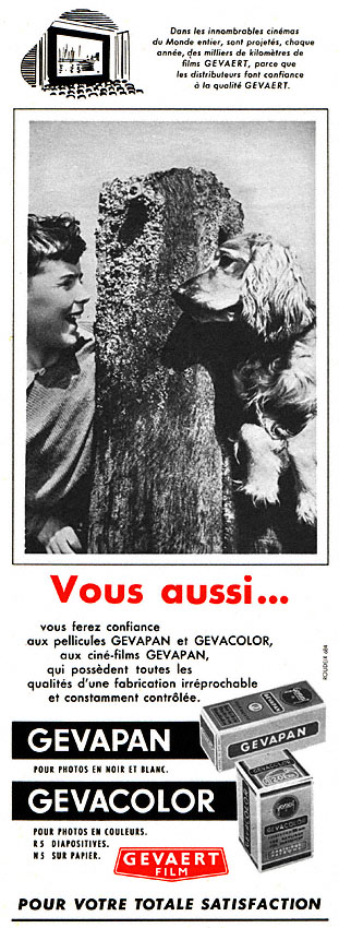 Publicité Gevaert 1957