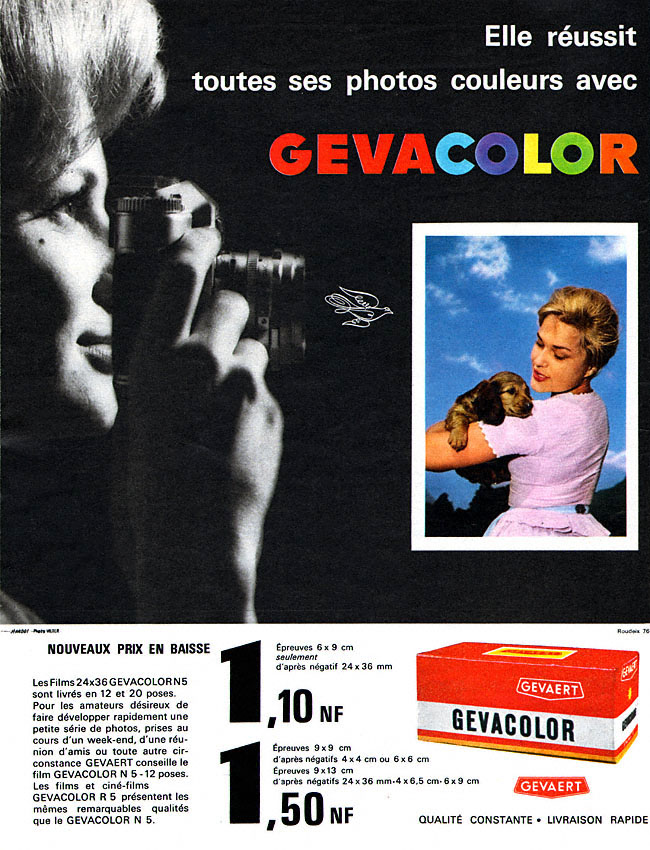 Publicité Gevaert 1962