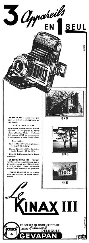 Publicité Kinax 1951