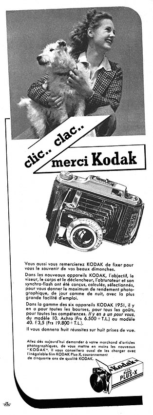 Publicité Kodak 1951