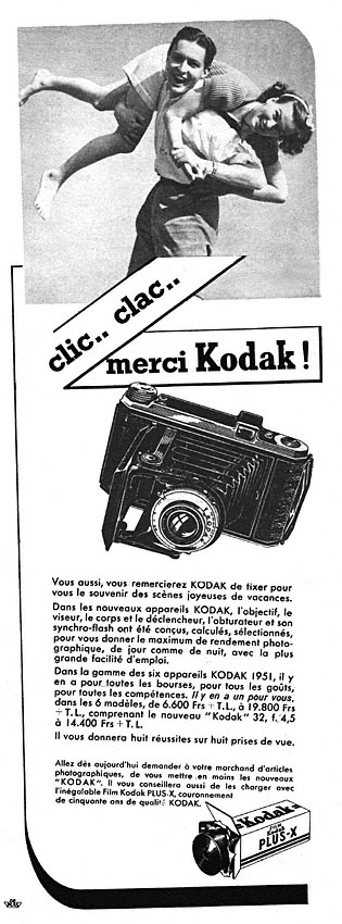 Publicité Kodak 1951