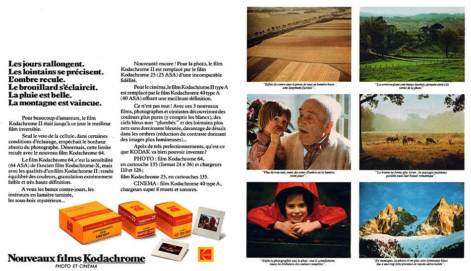 Publicité Kodak 1975