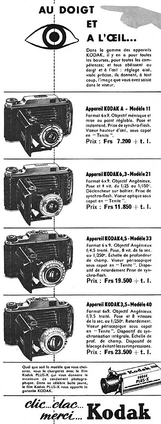 Publicité Kodak 1953